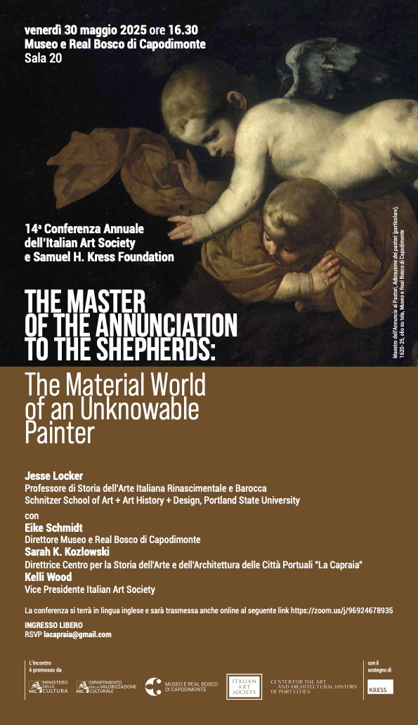 Poster advertising the IAS Lecture at Capodimonte in Naples on May 30, 2025