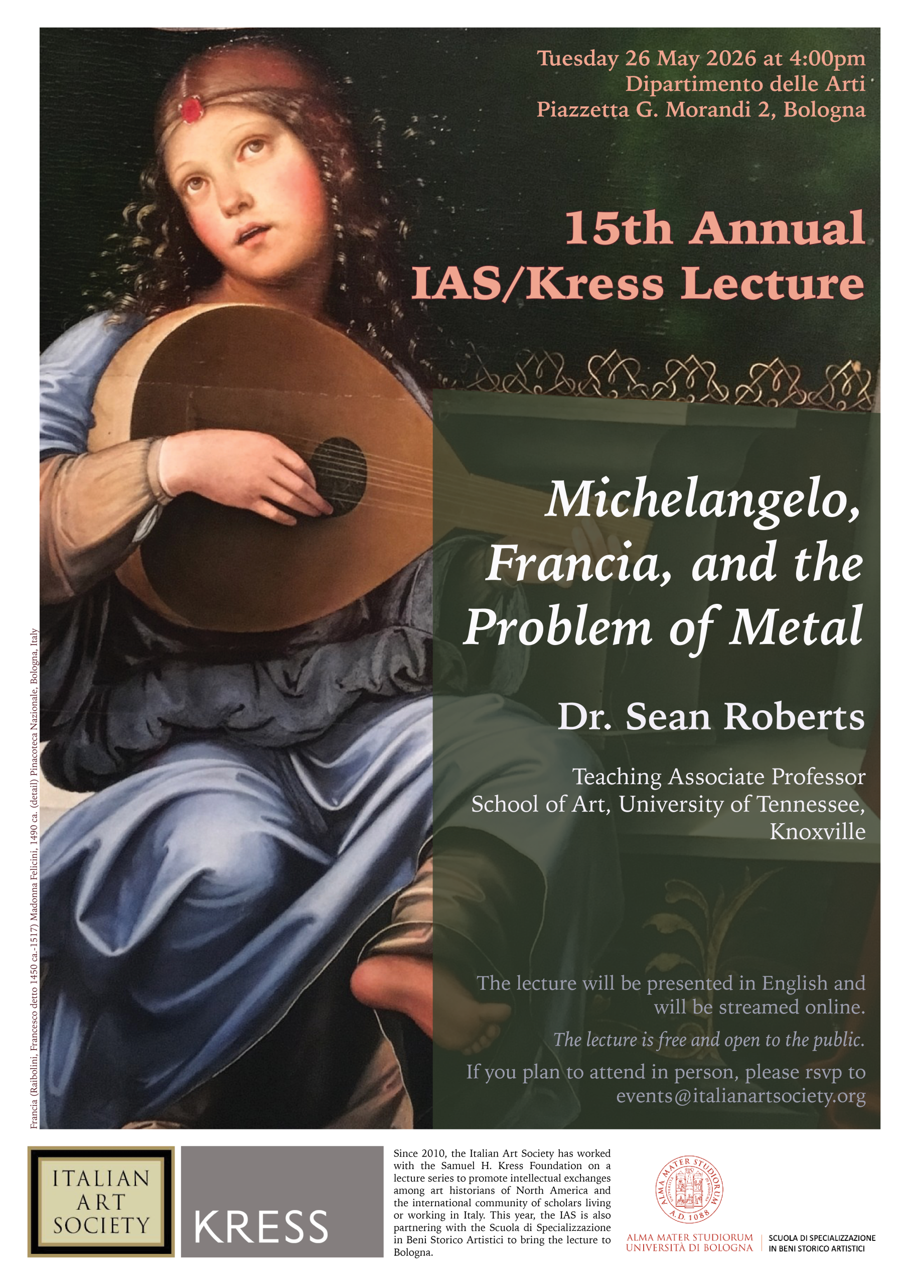 Poster for IAS/Kress 2026 showing detail of a painting